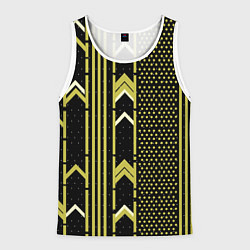 Майка-безрукавка мужская Закулисье классика на чёрном фоне, цвет: 3D-белый