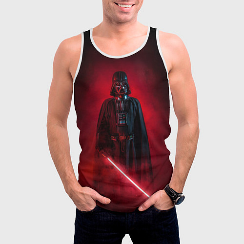 Мужская майка без рукавов Дарт Вейдер - владыка ситх / 3D-Белый – фото 3