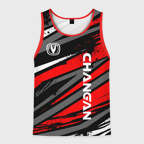 Мужская майка без рукавов Changan - Red sport / 3D-Красный – фото 1