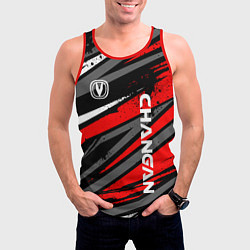 Майка-безрукавка мужская Changan - Red sport, цвет: 3D-красный — фото 2