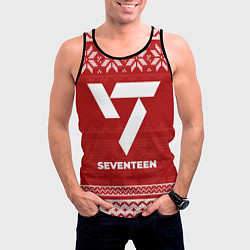 Майка-безрукавка мужская Новогодний Seventeen, цвет: 3D-черный — фото 2
