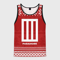 Майка-безрукавка мужская Новогодний Paramore, цвет: 3D-черный
