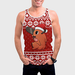 Майка-безрукавка мужская Почита новогодний свитер, цвет: 3D-белый — фото 2
