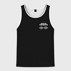 Майка-безрукавка мужская Arctic Monkeys - classic black color, цвет: 3D-белый