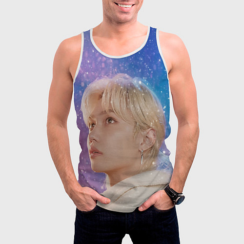 Мужская майка без рукавов Winter falls Felix Stray Kids / 3D-Белый – фото 3