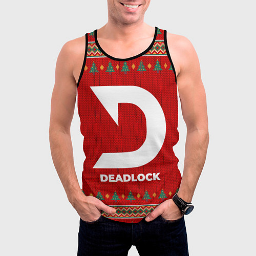 Мужская майка без рукавов Deadlock new year / 3D-Черный – фото 3