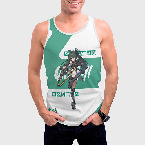 Мужская майка без рукавов Цинъи - ZZZ / 3D-Белый – фото 3