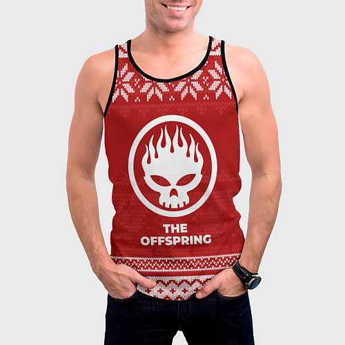 Мужская майка без рукавов Новогодний The Offspring / 3D-Черный – фото 3