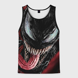 Майка-безрукавка мужская Веном с языком, цвет: 3D-черный