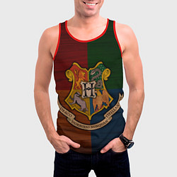 Майка-безрукавка мужская Hogwarts emblem, цвет: 3D-красный — фото 2