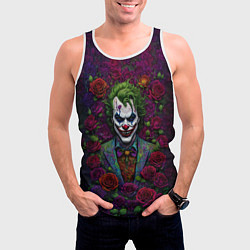 Майка-безрукавка мужская Joker - roses, цвет: 3D-белый — фото 2