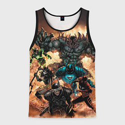 Майка-безрукавка мужская Бэтмен темные ночи, цвет: 3D-черный