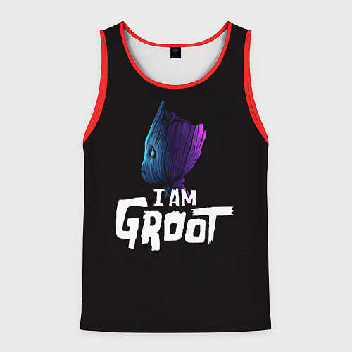 Мужская майка без рукавов Я есть Грут / 3D-Красный – фото 1