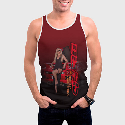 Мужская майка без рукавов Lamborghini Diablo / 3D-Белый – фото 3