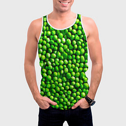 Майка-безрукавка мужская Горошек, цвет: 3D-белый — фото 2