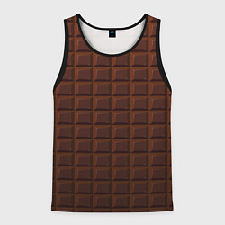 Майка-безрукавка мужская Горький шоколад, цвет: 3D-черный