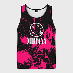 Майка-безрукавка мужская Nirvana pink color, цвет: 3D-черный