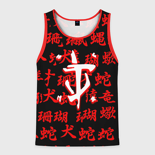 Мужская майка без рукавов Doom japan / 3D-Красный – фото 1