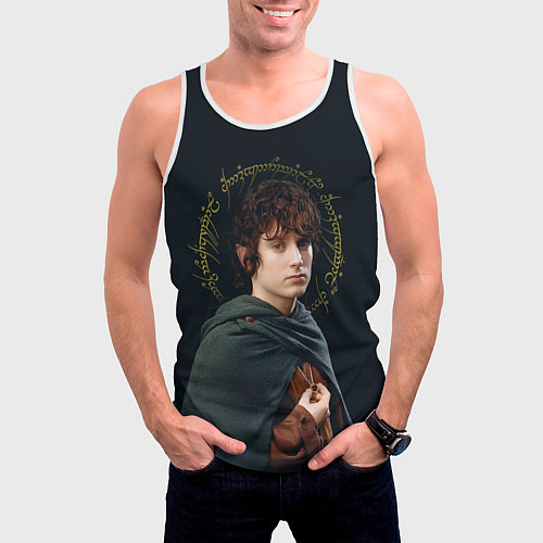 Мужская майка без рукавов Фродо - Властелин колец / 3D-Белый – фото 3