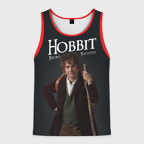 Мужская майка без рукавов Бильбо Хоббит / 3D-Красный – фото 1