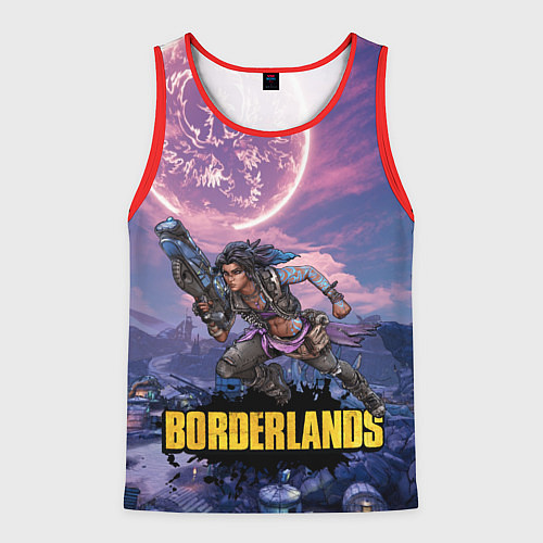 Мужская майка без рукавов Borderlands вооружение / 3D-Красный – фото 1