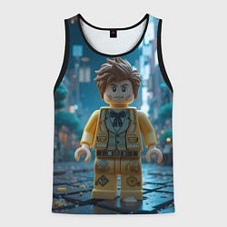 Майка-безрукавка мужская Роблокс ночью, цвет: 3D-черный