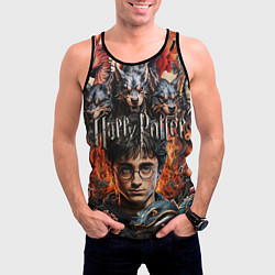Майка-безрукавка мужская Гарри Поттер и мифические существа, цвет: 3D-черный — фото 2