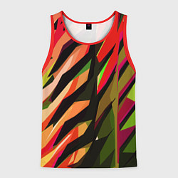 Майка-безрукавка мужская Красно-чёрная абстракция, цвет: 3D-красный