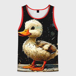 Майка-безрукавка мужская Милая уточка, цвет: 3D-красный