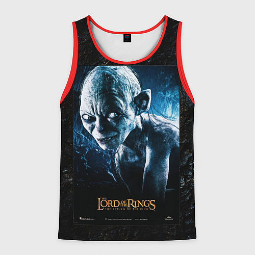Мужская майка без рукавов Lord of the rings - gollum / 3D-Красный – фото 1