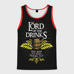 Майка-безрукавка мужская Lord of the drinks, цвет: 3D-красный