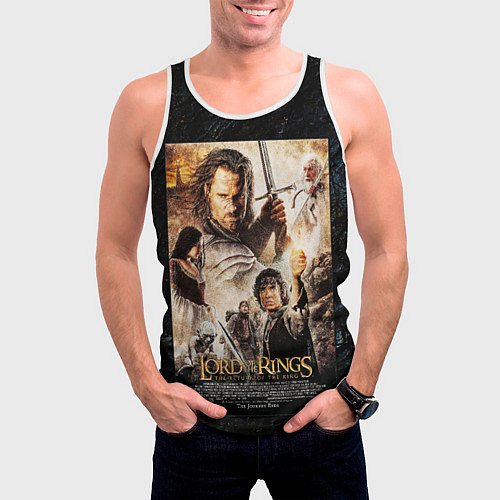 Мужская майка без рукавов The lord of the rings - the return of the king / 3D-Белый – фото 3
