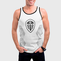 Майка-безрукавка мужская Leeds United white poly, цвет: 3D-черный — фото 2