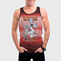 Майка-безрукавка мужская Аянами Рэй из Евангелион, цвет: 3D-черный — фото 2