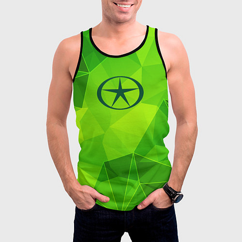 Мужская майка без рукавов JAC green poly / 3D-Черный – фото 3