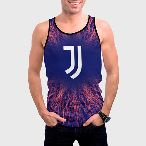 Мужская майка без рукавов Juventus red energy / 3D-Черный – фото 3