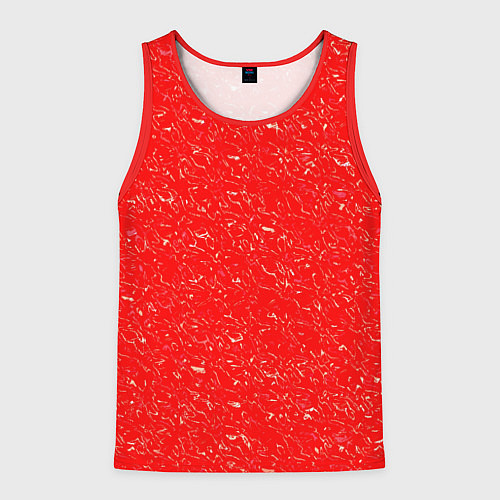 Мужская майка без рукавов Огненный красный текстура / 3D-Красный – фото 1