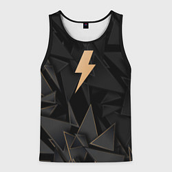 Майка-безрукавка мужская AC DC golden poly, цвет: 3D-черный