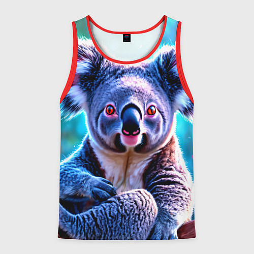 Мужская майка без рукавов Большая коала / 3D-Красный – фото 1