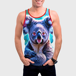 Майка-безрукавка мужская Большая коала, цвет: 3D-красный — фото 2