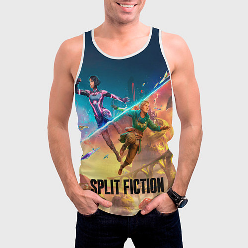 Мужская майка без рукавов Главные герои Split fiction / 3D-Белый – фото 3