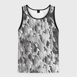 Майка-безрукавка мужская Монохромный камуфляж, цвет: 3D-черный