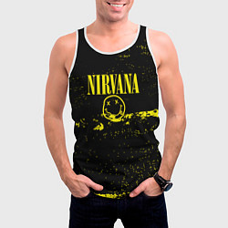 Майка-безрукавка мужская Нирвана шум, цвет: 3D-белый — фото 2