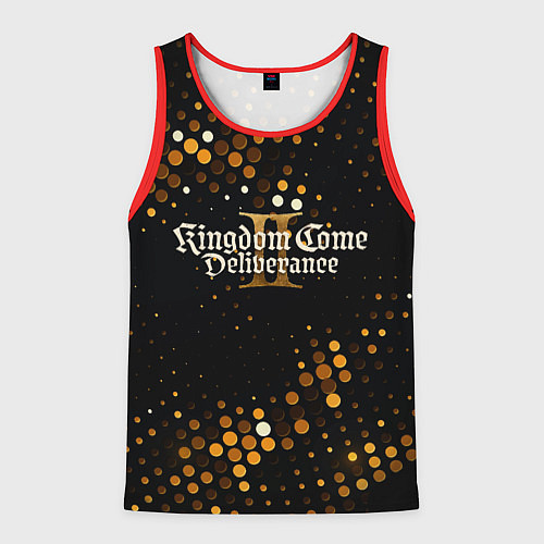 Мужская майка без рукавов Kingdom Come Deliverance 2 золотые блестки / 3D-Красный – фото 1
