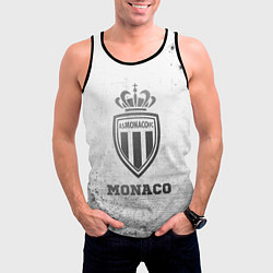 Майка-безрукавка мужская Monaco - white gradient, цвет: 3D-черный — фото 2