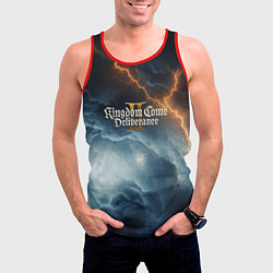 Майка-безрукавка мужская Kingdom Come Deliverance 2 молнии в небе, цвет: 3D-красный — фото 2