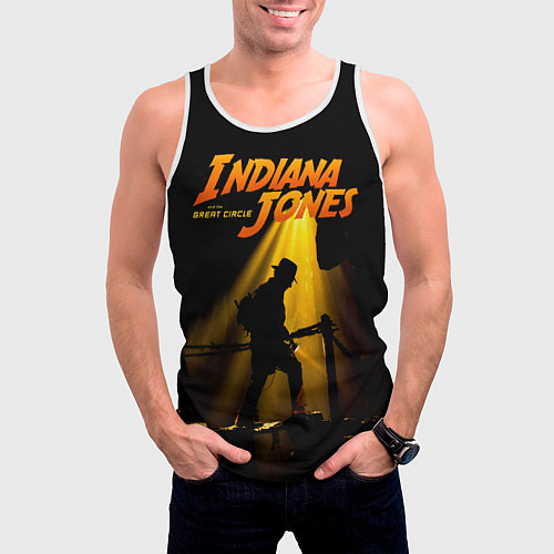 Мужская майка без рукавов Indiana Jones / 3D-Белый – фото 3