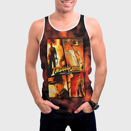 Мужская майка без рукавов Indiana Jones and the Great Circle / 3D-Белый – фото 3