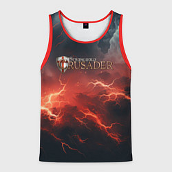 Майка-безрукавка мужская Stronghold сrusader молния крестоносца, цвет: 3D-красный