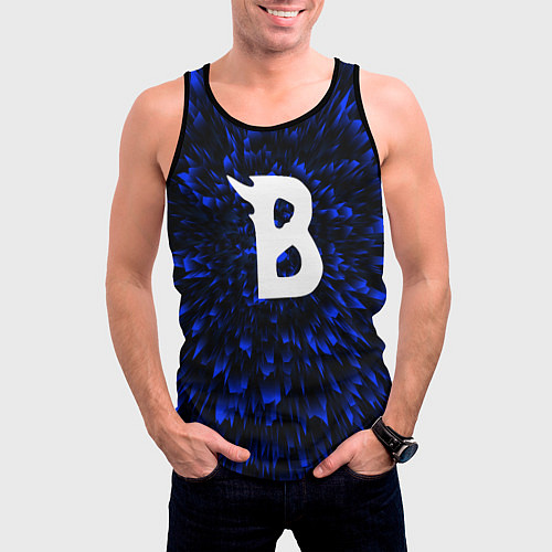Мужская майка без рукавов Beastars blue energy / 3D-Черный – фото 3